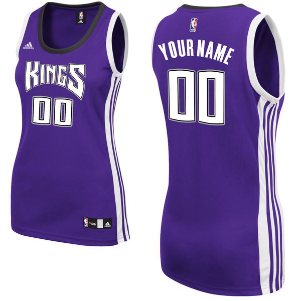 Women Sacramento Kings Adidas Purple Custom Replica Road NBA Jersey->customized nba jersey->Custom Jersey